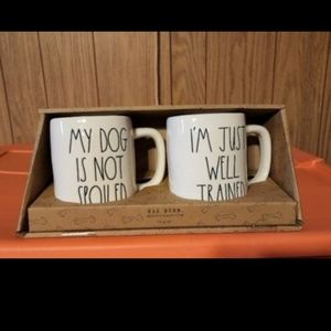 RAE DUNN MY DOG IS NOT SPOILED I'M JUST WELL TRAINED MUGS